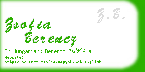 zsofia berencz business card